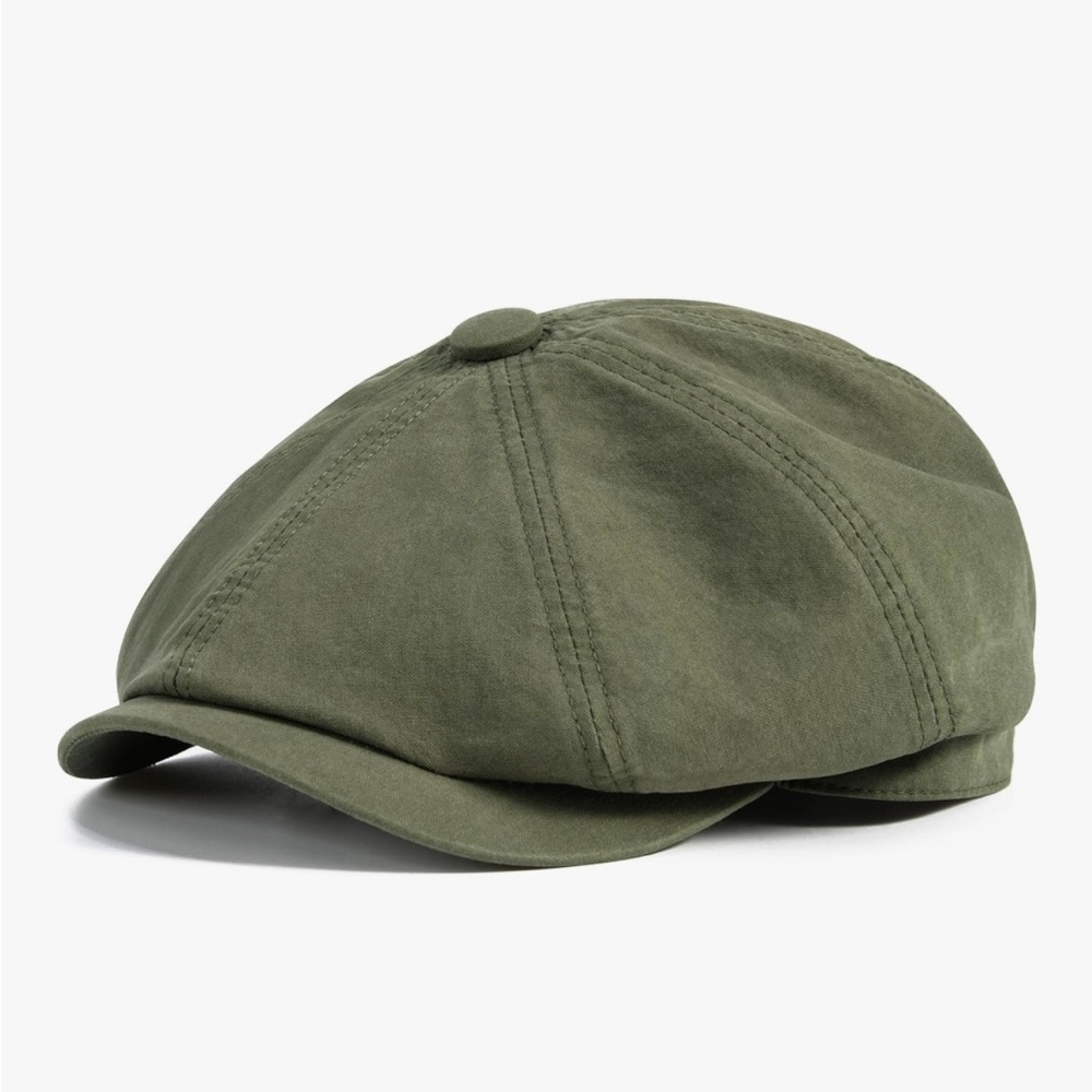 Classic Olive Green Men's Newsboy Cap